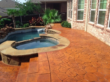 Gorgeous concrete pool deck installed in San Jose California