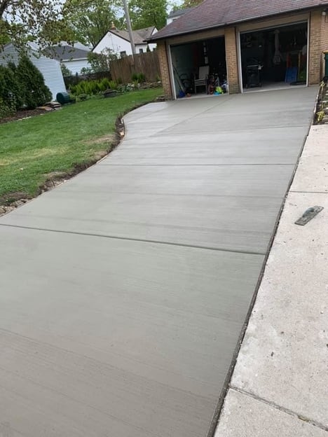 concrete driveway extension poured in san jose